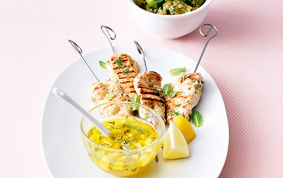 Шашлычки из индейки под киви-соусом (фото)