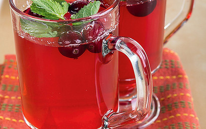 Клюквенный чай с мятой