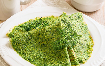 Опять блины: рецепт с укропом