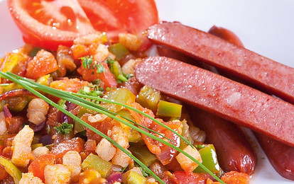 Лечо с колбасками