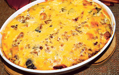 Гречневая запеканка с мясом и грибами