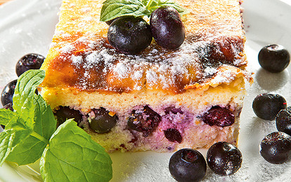 Запеканка с черникой