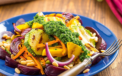 Салат осенний с цукини и тыквой