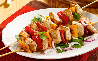 Шашлык из индейки с перцем