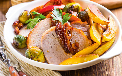 Свинина с брюссельской капустой