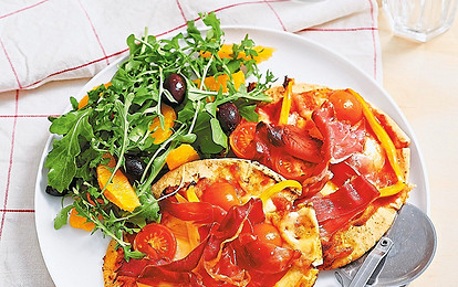 Быстрый обед: Лепешки с ветчиной