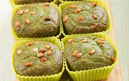 Необычные зеленые маффины