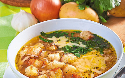 Суп с чесноком по-чешски