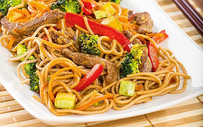 Лапша с телятиной