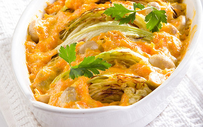 Молодая капуста в сливках