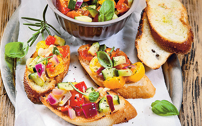 Брускетта с овощами