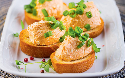 Гренки с сырным кремом