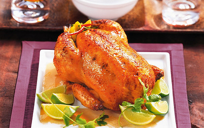 Жареная курица с лаймом и перцем чили