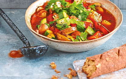 Овощное рагу с цукини и сладким перцем