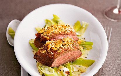 Жаркое с пореем 