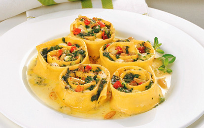 Спиральки с моцареллой