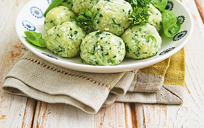 Шарики со шпинатом