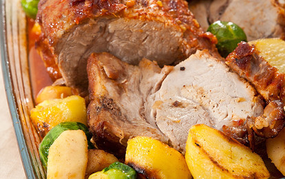 Свинина с брюссельской капустой