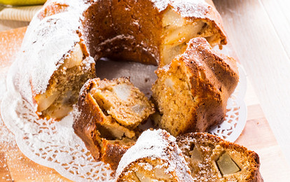 Медовый кекс с грушами