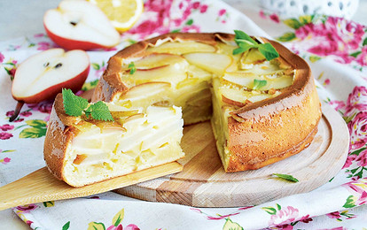 Сливочный пирог с грушами