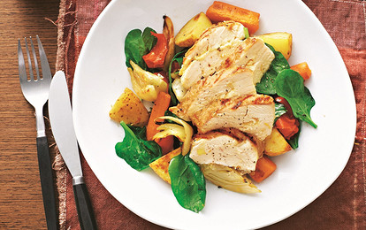 Теплый салат из овощей