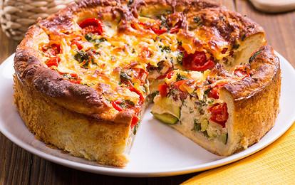 Открытый пирог с овощами