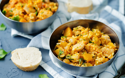 На ужин в Италию: рецепт ризотто с курицей, беконом и тыквой