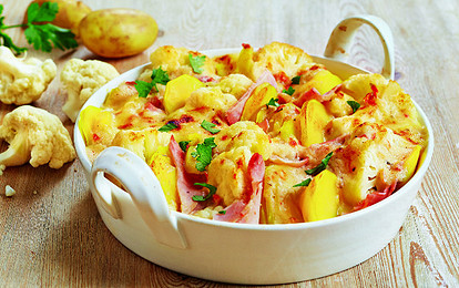 Запеченная цветная капуста в сливочном соусе