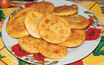 Постные луковые лепешки