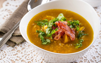 Похлебка с чечевицей и беконом