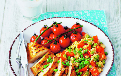 Филе индейки с овощами и рисом