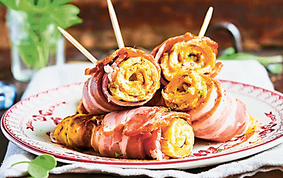 Мини-рулеты с беконом