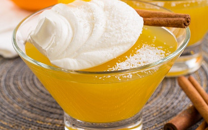 Цитрусовое желе с кокосовым кремом