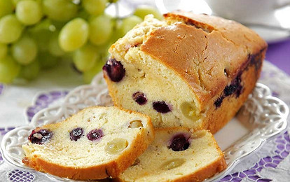 Кекс с виноградом