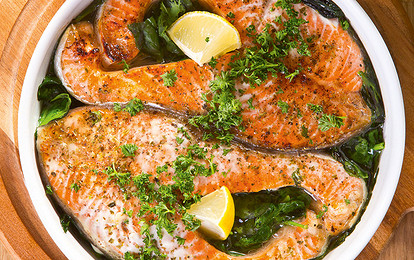 Запеченная красная рыба