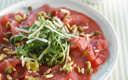 Карпаччо из говядины с лимоном