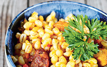 Перловка с луком и морковью