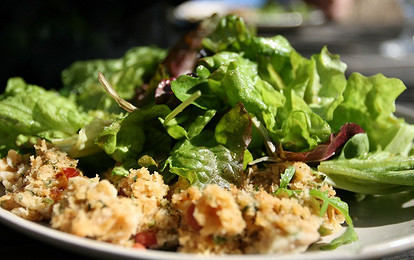 Картофельные клецки  с беконом