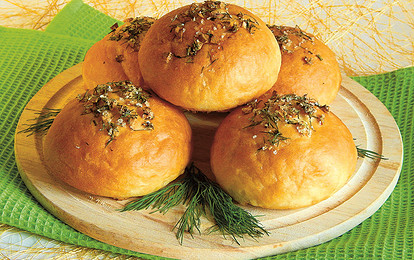 Пышные постные булочки