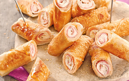 Рулетики с творогом