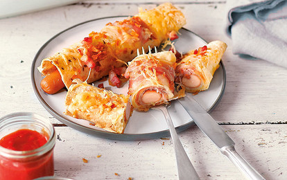 Домашний хот-дог с беконом