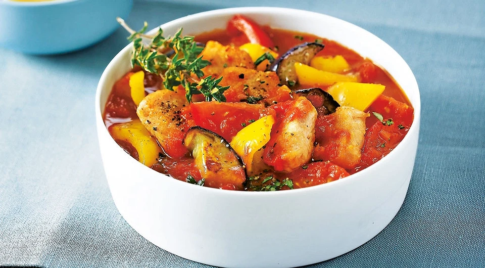 Рагу из индейки с овощами