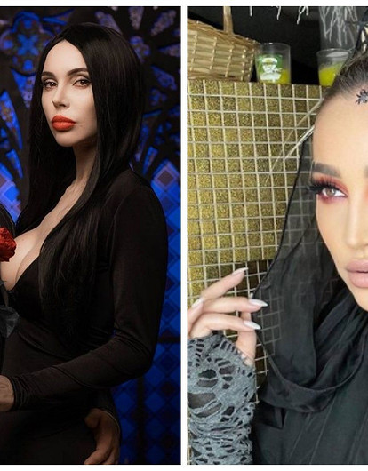 Бузова в образе Королевы драмы, а Самойлова и Джиган — Мортиши и Гомеса Аддамс: самые стильные и дерзкие образы российских звезд на Хэллоуин 2021