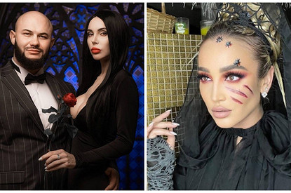 Бузова в образе Королевы драмы, а Самойлова и Джиган — Мортиши и Гомеса Аддамс: самые стильные и дерзкие образы российских звезд на Хэллоуин 2021