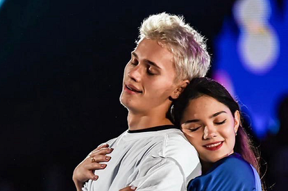 Даня Милохин и Евгения Медведева страстно поцеловались в финале «Ледникового периода»