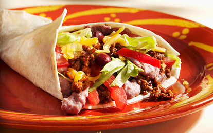 Буррито с фаршем и фасолью