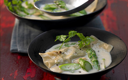 Кокосовый суп со спаржей