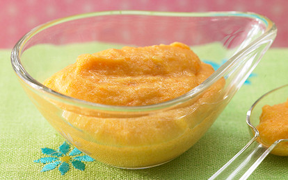 Морковное пюре с лососем