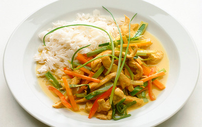 Вок с курицей и овощами