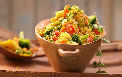 Овощная сковорода с кускусом